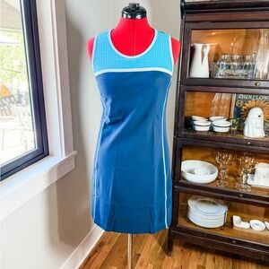 Title Nine Built in Bra Royal Blue Sleeveless T-Back Golf Dress Size S